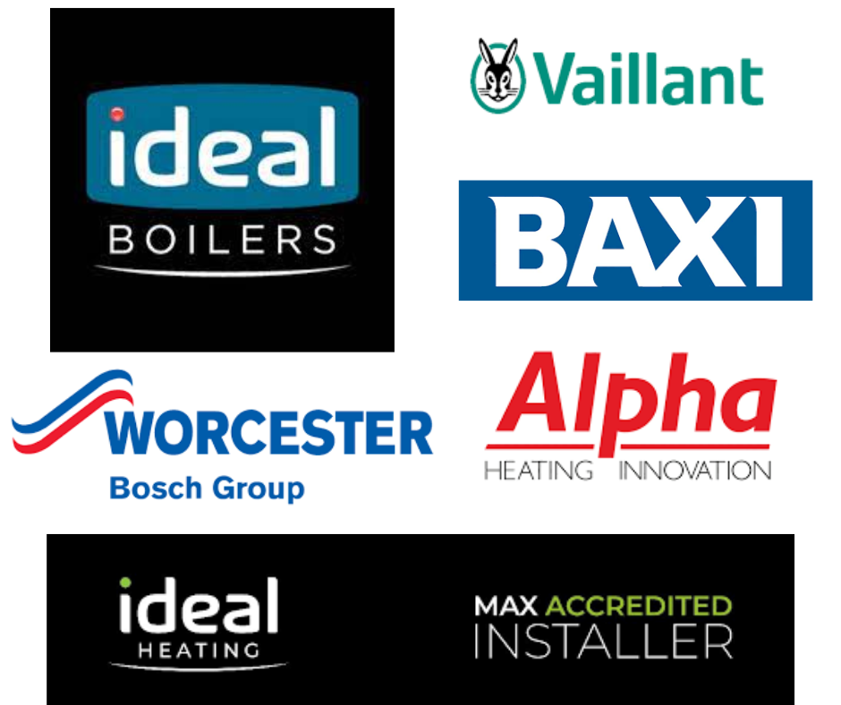 Boiler brands, Ideal max accredited installer. Direct Heat work with the best boiler brands. 